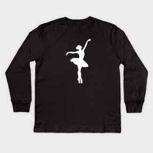 Ballet Ballerina - silhouette Kids Long Sleeve T-Shirt